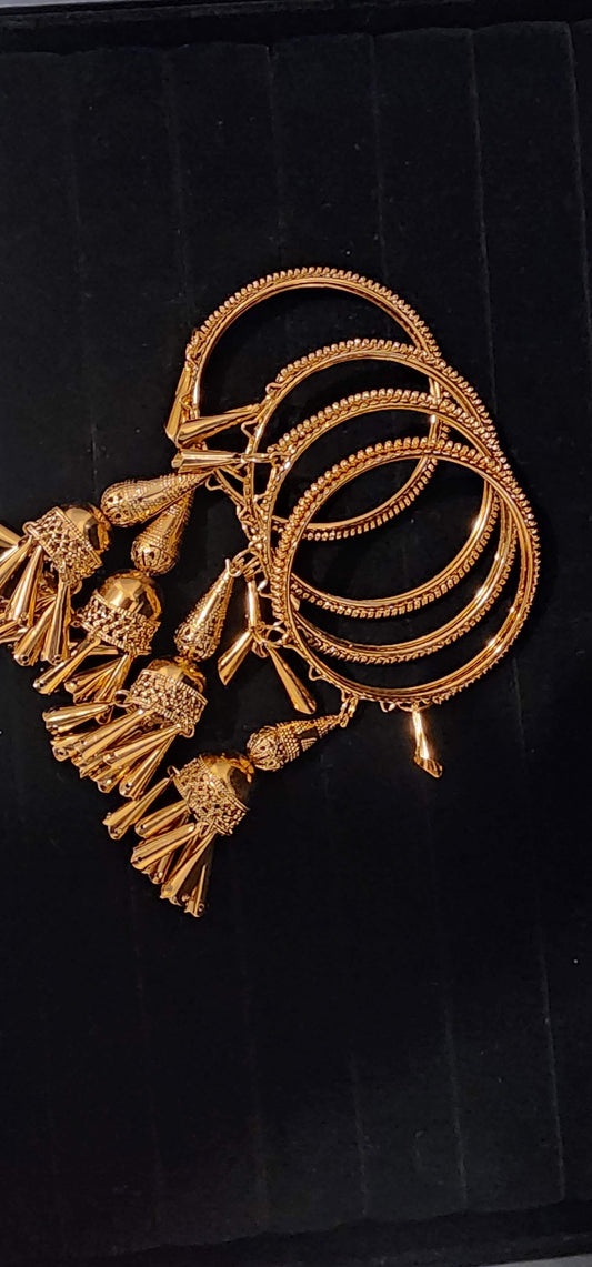 Golden Jhumka Bangles