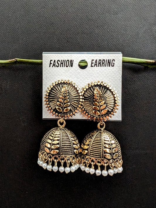 Golden Color Drum Earring